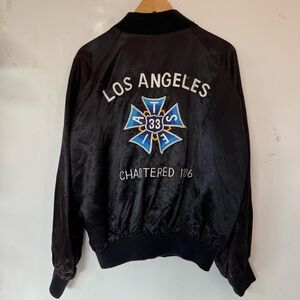 Vintage Los Angeles Black Satin Jacket